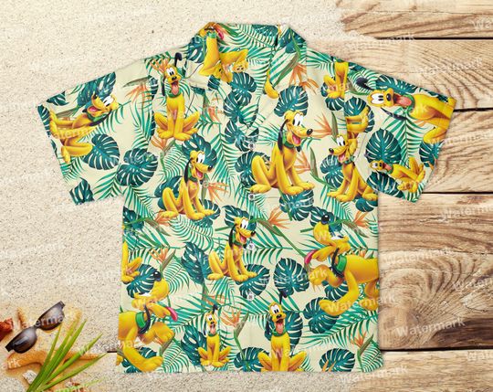 Pluto Womens Board Hawaiian Short, Swim Trunk With Pluto, Disney Trip