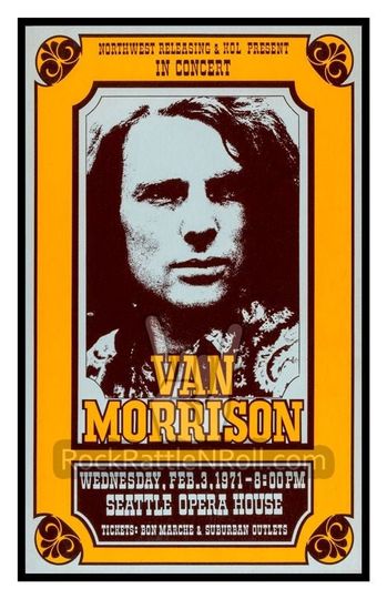 VAN MORRISON 1971 Repro Concert Poster
