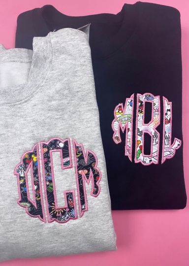 Disney Sketch Dooney Monogram Embroidered Sweatshirt