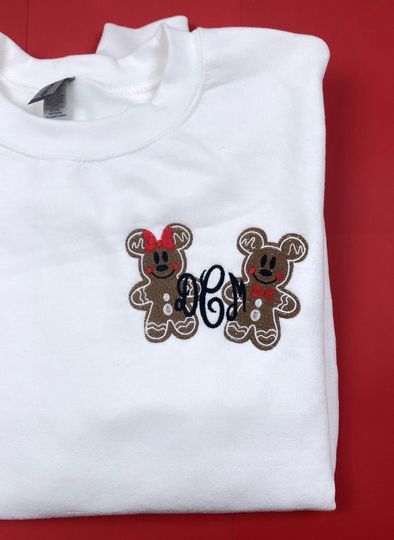 Gingerbread Monogram Embroidered Sweatshirt