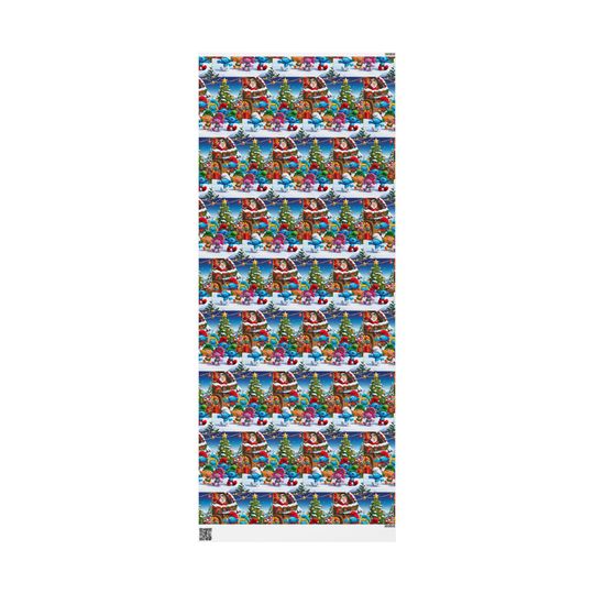 Christmas Smurf Kids Wrapping Paper: Festive Holiday Packaging