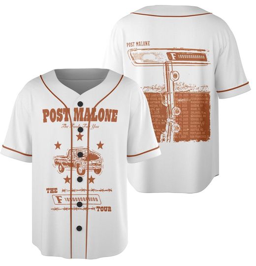 Vintage Post Malone Tour Jersey, Big Ass Stadium Tour Jersey