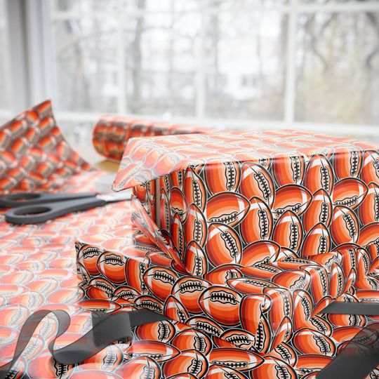 Football Gift Wrap: Sports Fan Wrapping Paper - Game Day Theme