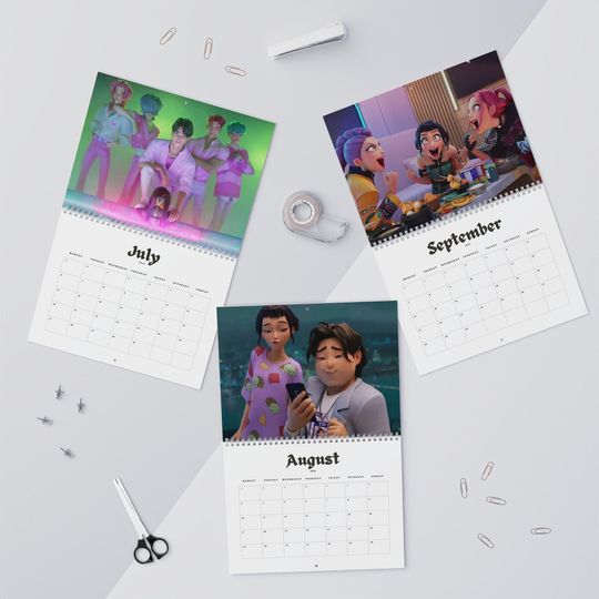 Kpop Demon Hunters 2026 Wall Calendar - Movie Inspired, Animated Design, Gift for Fans, Home Decor, Office Organization, Unique Planner