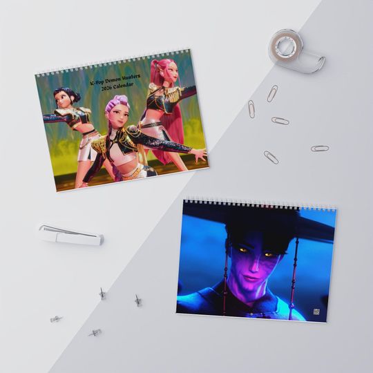 Kpop Demon Hunters 2026 Wall Calendar - Movie Inspired, Animated Design, Gift for Fans, Home Decor, Office Organization, Unique Planner