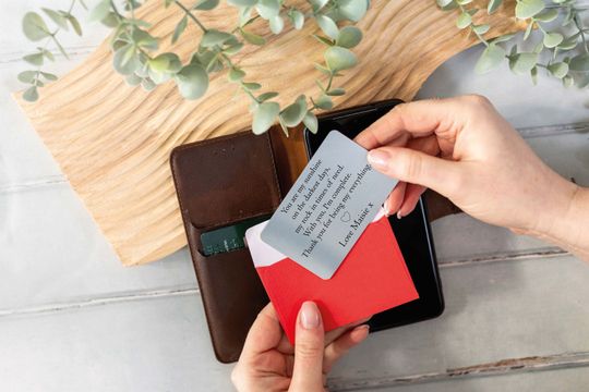 Personalised Sentimental Metal Wallet Card