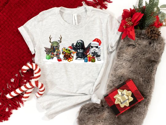 Funny Star Wars Christmas T-Shirt, Christmas Gift Shirt Disney Christmas T-shirt