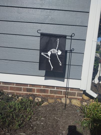 Halloween garden flag, Dancing skeleton garden flag, Halloween garden flags