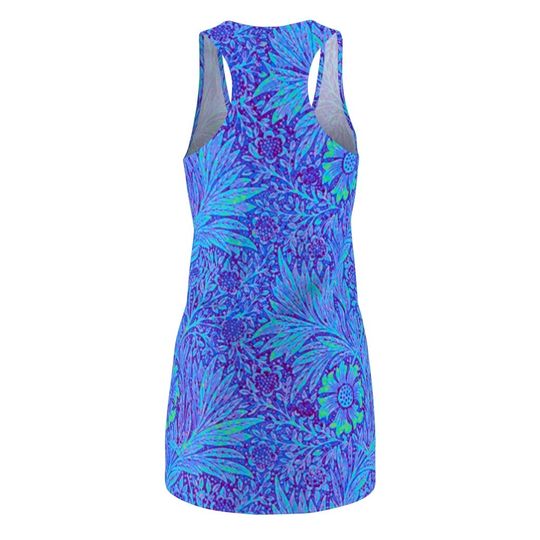 "Blue Marigold" Women's Cut & Sew Racerback Dress