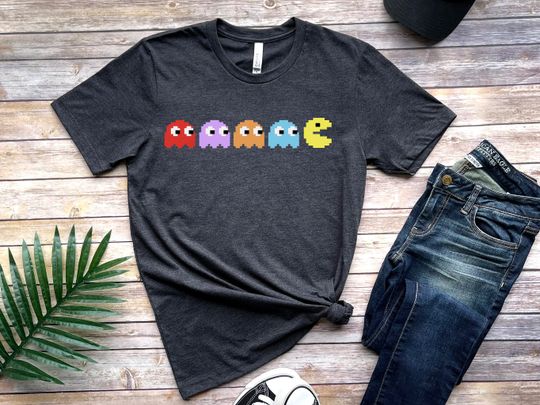 Pac Man Shirt, Pacman and Ghosts T-shirt