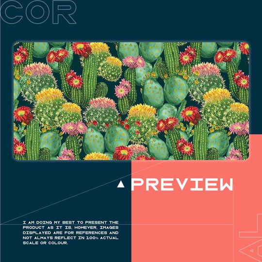 Cacti Flowers Desk Mats