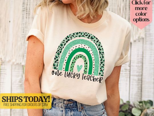 One Lucky Teacher Shirt, St Patricks Day For Teacher, Lucky Shirt