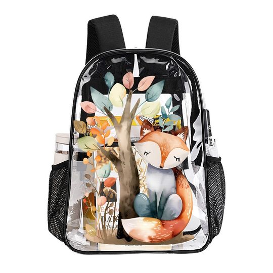 Transparent Bag, Fox Transparent Backpack, See Through Rucksack