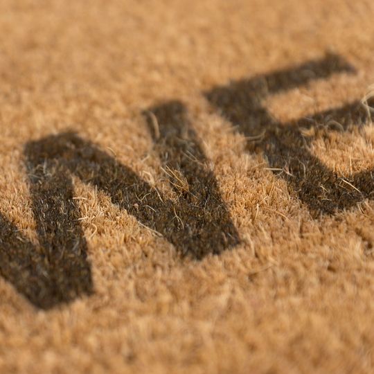 Brush Door Mat Personalised Front Door Mat Custom Printed First Home Couple's Gift Your Text Here