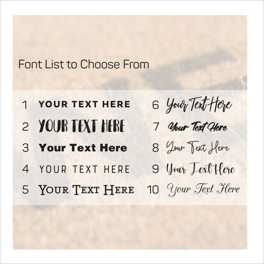 Brush Door Mat Personalised Front Door Mat Custom Printed First Home Couple's Gift Your Text Here