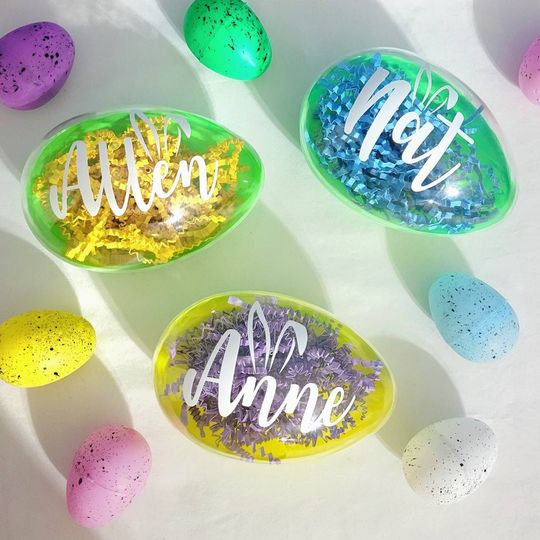 Personalized Plastic Easter Egg Containers