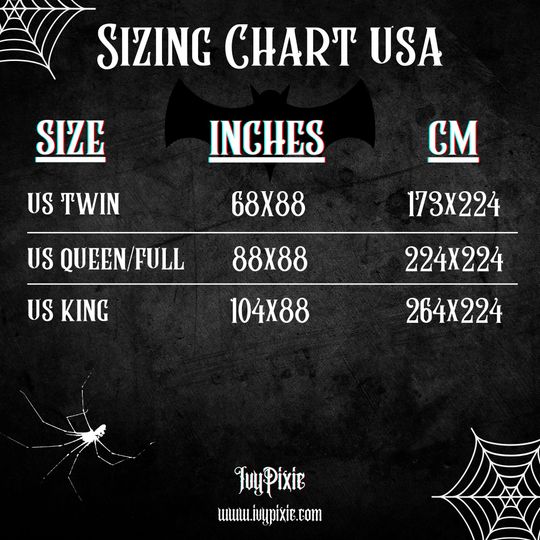 Gothic Bedding Gothic  Duvet Cover - Purple Bats Gothic Bedding Set Decor Bedding Sets