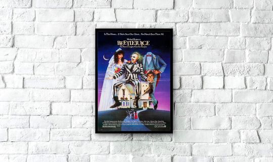 Beetlejuice Movie Poster, Vintage Movie Poster