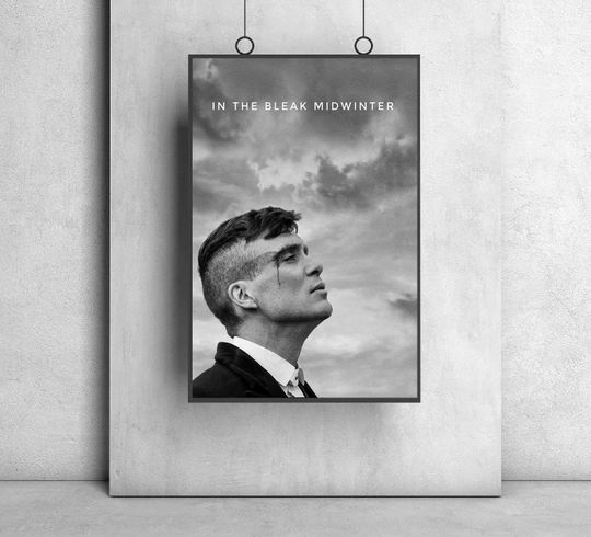 Vintage Peaky Blinders Black and White Poster, Tommy Shelby Poster
