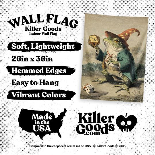 Frog Wizard Woven Blanket: D&D Gamer Decor, Fantasy RPG Throw