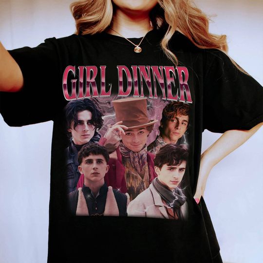 Girl Dinner Timothe Chalamet Shirt | Vintage Timothee Chalamet Shirt