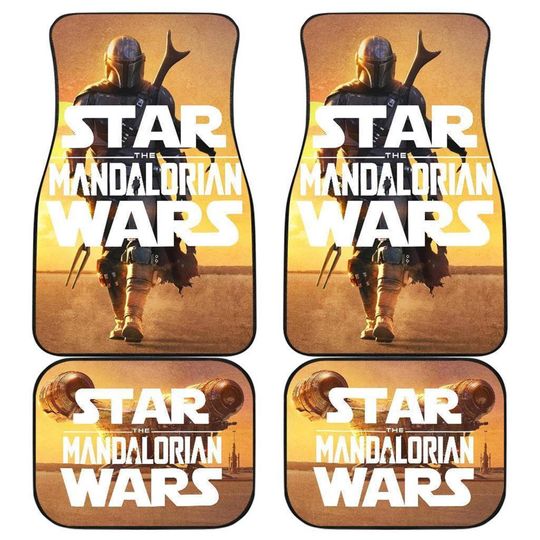 The Mandalorian Sunset Car Floor Mats | Starwars Car Mats | The Galaxy Edge Car Decor Car Accessories