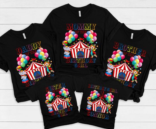 Circus Theme Birthday Carnival Personalized Birthday Shirt