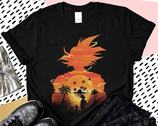 dbz son goku shirt goku sunset classic anime dragon ball z manga