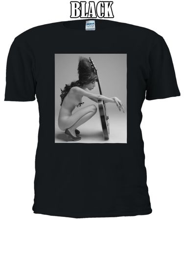 Amy Winehouse Naked T-shirt Guitar T shirt