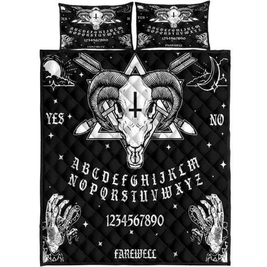 Baphomet Ouija Board Quilted Bedding Set