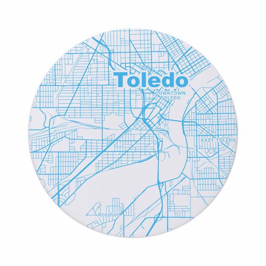 Toledo OH Map Ceramic Coasters - Ohio Decor and Gift