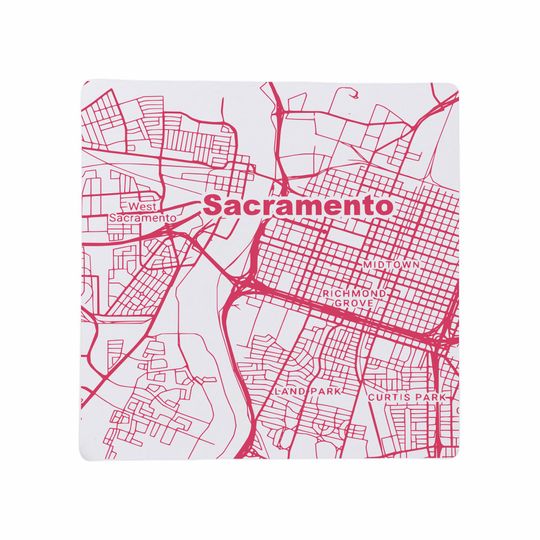 Sacramento CA Ceramic Coasters - California Home Decor & Gift Set
