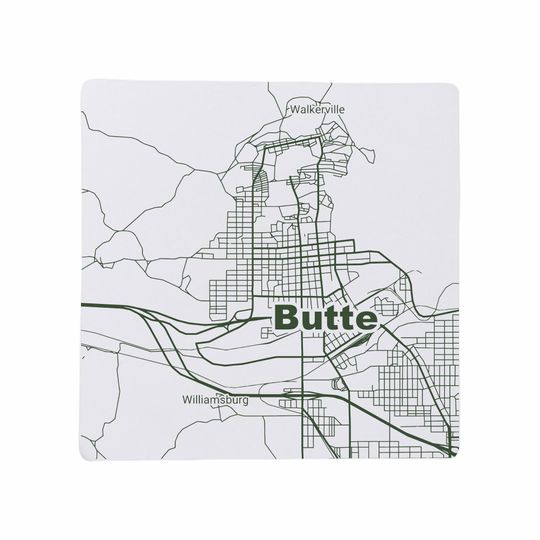 Butte MT Coasters Ceramic Coaster Set Montana Home Decor Travel Keepsake