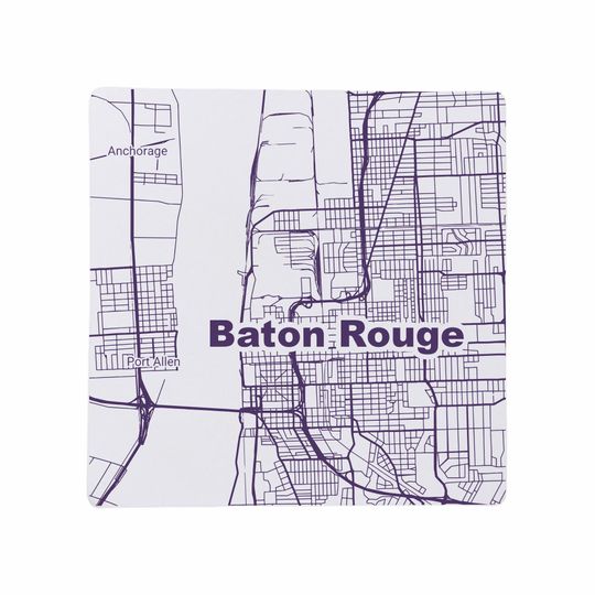 Baton Rouge LA Ceramic Coasters Set Louisiana Home Decor Gift Travel Keepsake