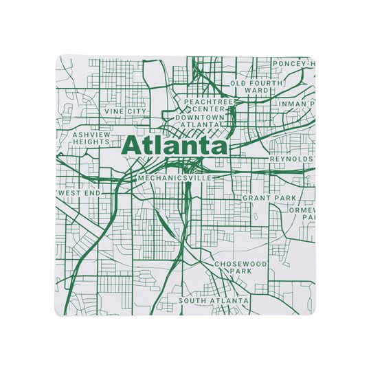 Atlanta GA Coasters Georgia Home Decor, GA Gift, Travel Keepsake, Ceramic Coaster Set