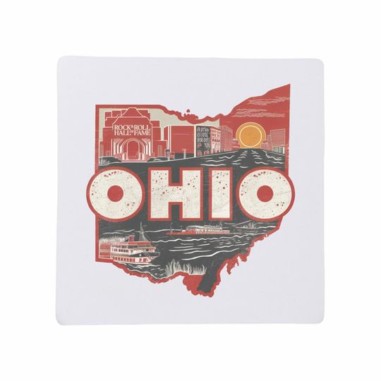 Ohio State Ceramic Coasters - Housewarming Gift, Ohio Decor, Home Keepsake
