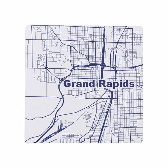 Grand Rapids MI Coasters Michigan Home Decor, MI Gift, Travel Keepsake, Ceramic Coaster Set