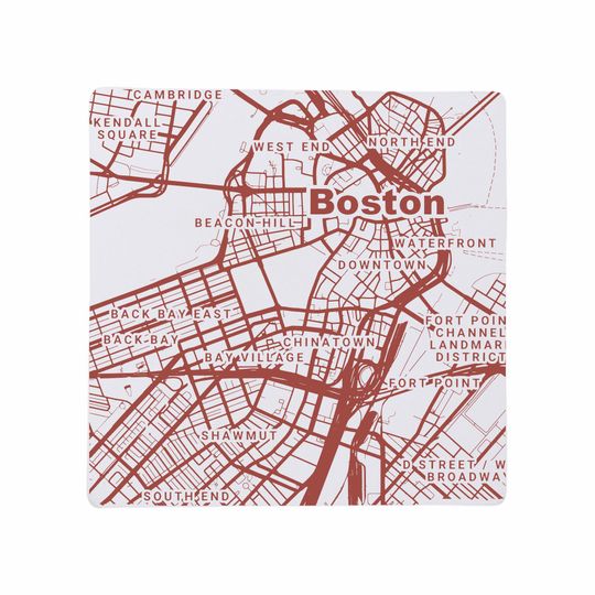 Boston MA Coasters Massachusetts Home Decor, MA Gift, Travel Keepsake, Ceramic Coaster Set