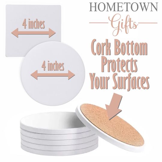 Portland OR Ceramic Coasters Set - Oregon Home Decor and Travel Keepsake