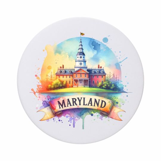 Maryland State Coasters, Maryland Decor, Maryland Keepsake, Maryland Home, Housewarming Gift