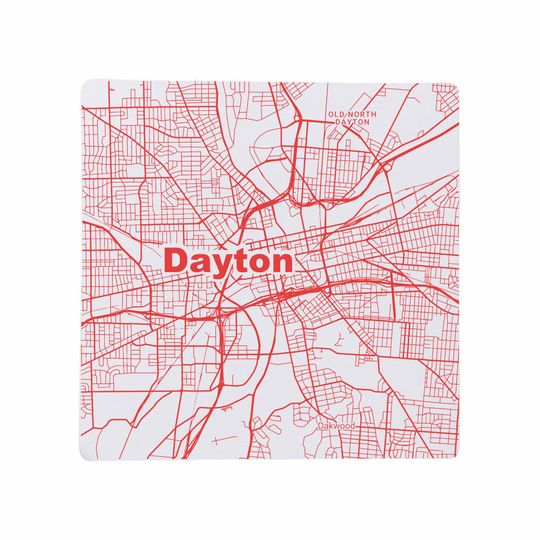 Dayton OH Coasters Ohio Home Decor, OH Gift, Travel Keepsake, Ceramic Coaster Set