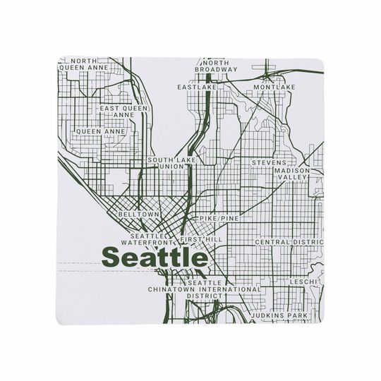 Seattle WA Coasters Washington Home Decor, WA Gift, Travel Keepsake, Ceramic Coaster Set