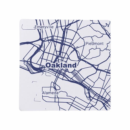 Oakland CA Ceramic Coaster Set, California Home Decor & Gift