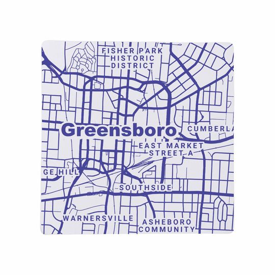 Greensboro NC Ceramic Coasters Set - North Carolina Home Decor and Keepsake