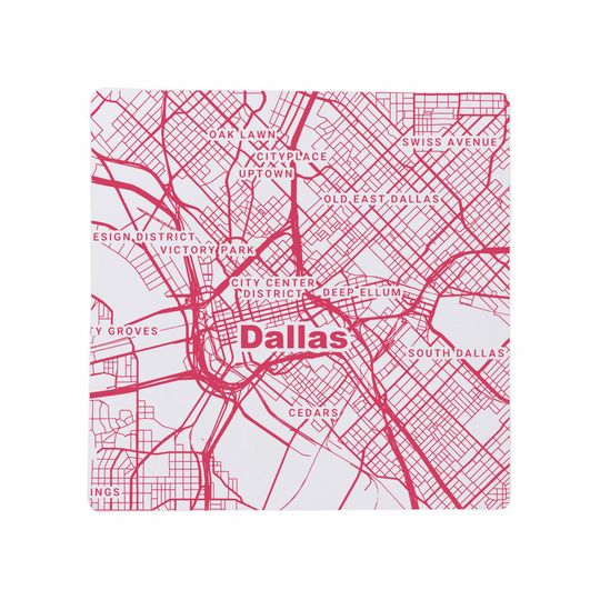 Dallas TX Coasters Texas Home Decor, TX Gift, Travel Keepsake, Ceramic Coaster Set