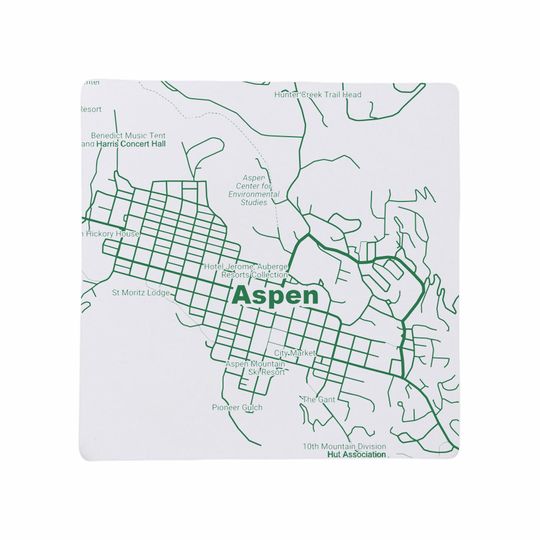 Aspen CO Ceramic Coaster Set - Colorado Home Decor and Travel Keepsake