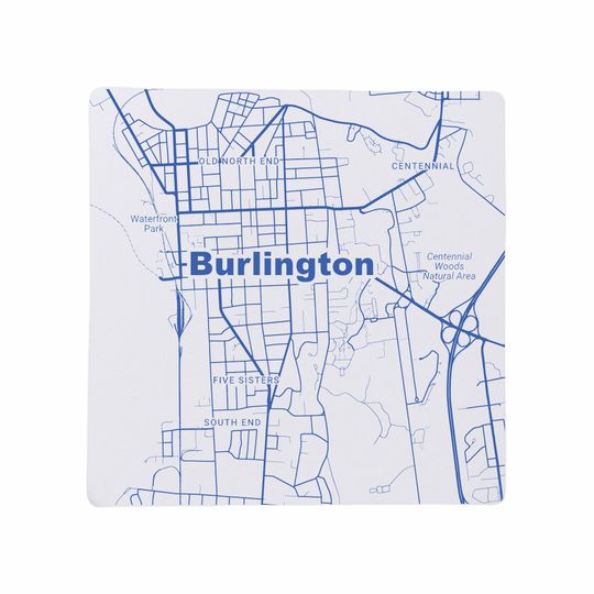 Burlington VT Ceramic Coaster Set - Vermont Home Decor and Travel Keepsake