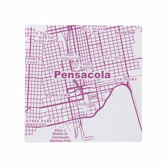 Pensacola FL Ceramic Coasters – Florida Home Decor & Travel Keepsake Set