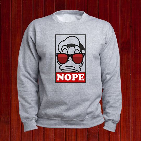 Donald Duck Pullover, Donald Nope , Disney Donald Hoodie