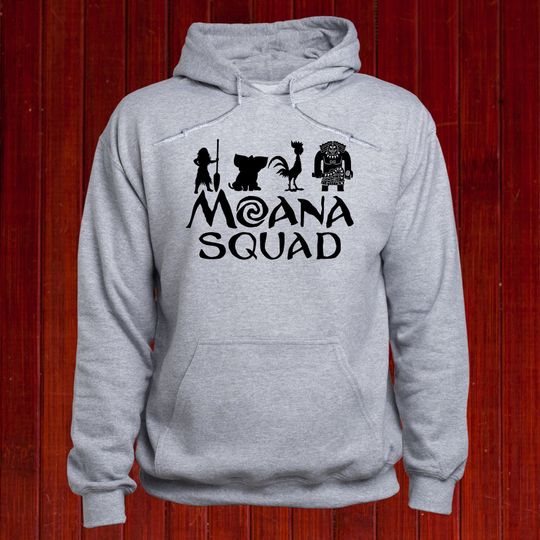 Moana Squad Sweatshirt; Moana Fan Hoodie; Maui, Pua, Hei Hei Pullover; Moana Movie Gift; Moana Disney Sweater; Family; Hoody; Jersey; (T295)